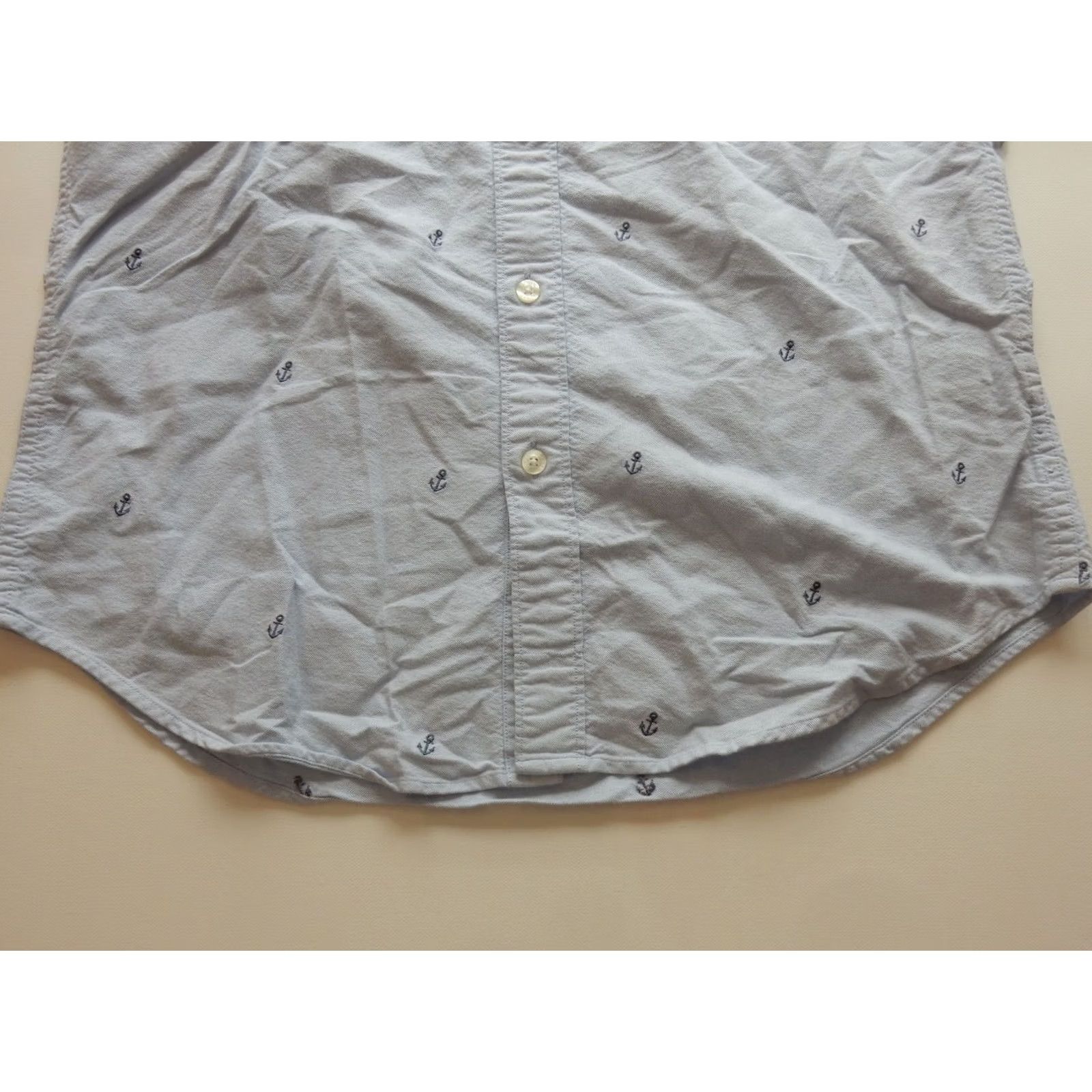 J.Crew J.CREW Shirt Button-Up Men Short Sleeve Size S Oxford Anchors Blue Cotton Size US S / EU 44-46 / 1 - 2 Thumbnail