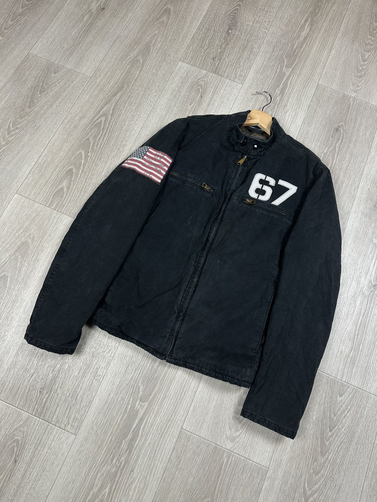 Lauren Ralph Lauren Vintage Polo Ralph Lauren Jeans USA Flag Moto Jacket Size US M / EU 48-50 / 2 - 3 Thumbnail