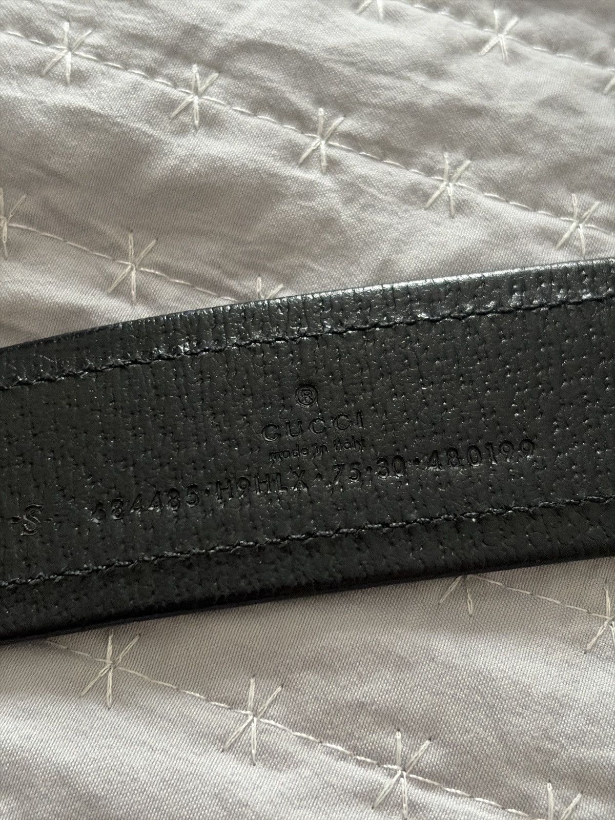Gucci Gucci GG Patterned Print Belt Black Size 30 - 5 Thumbnail