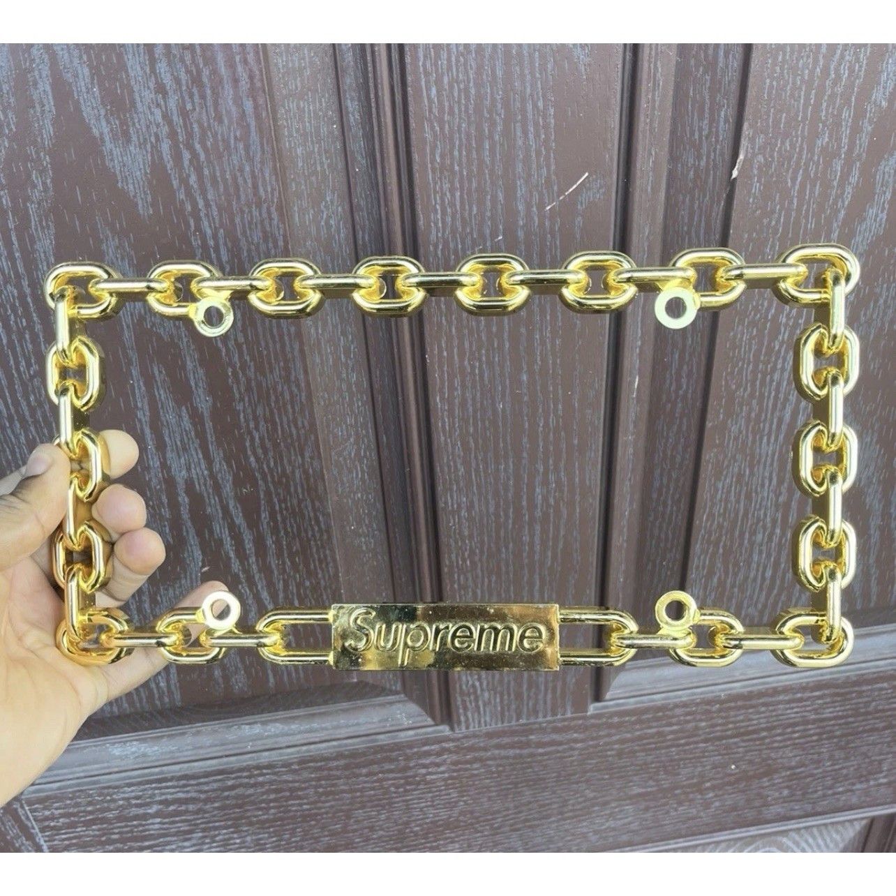 Supreme Supreme Gold Chain License Plate Frame FW18 Size ONE SIZE - 1 Thumbnail