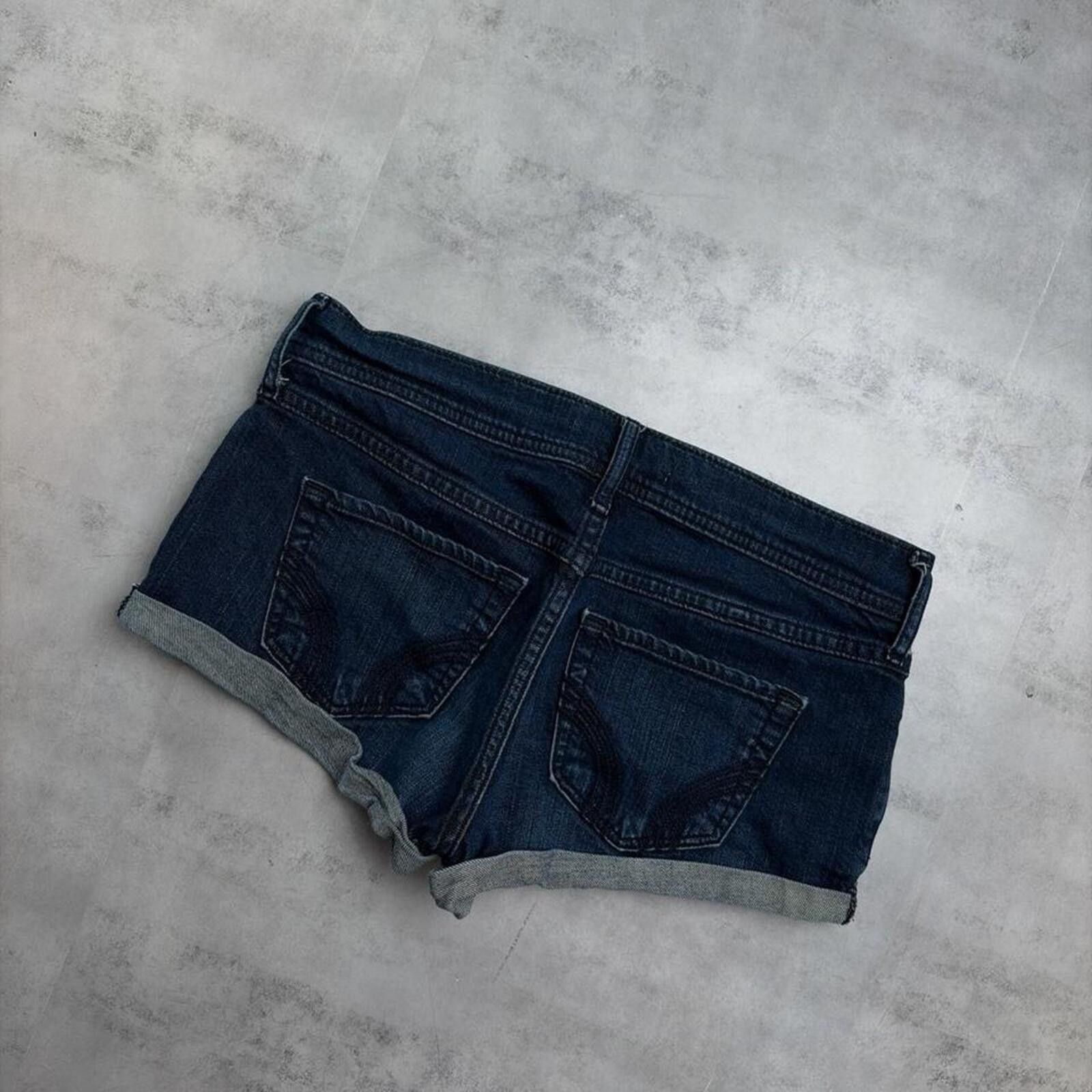 Other Y2K Dark Wash Hollister Surf Grunge Mini Denim Shorts Size 42" / US 20 - 3 Thumbnail