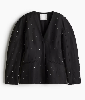 H&M Rhinestone-Embellished Jacket Size XS / US 0-2 / IT 36-38 - 5 Thumbnail