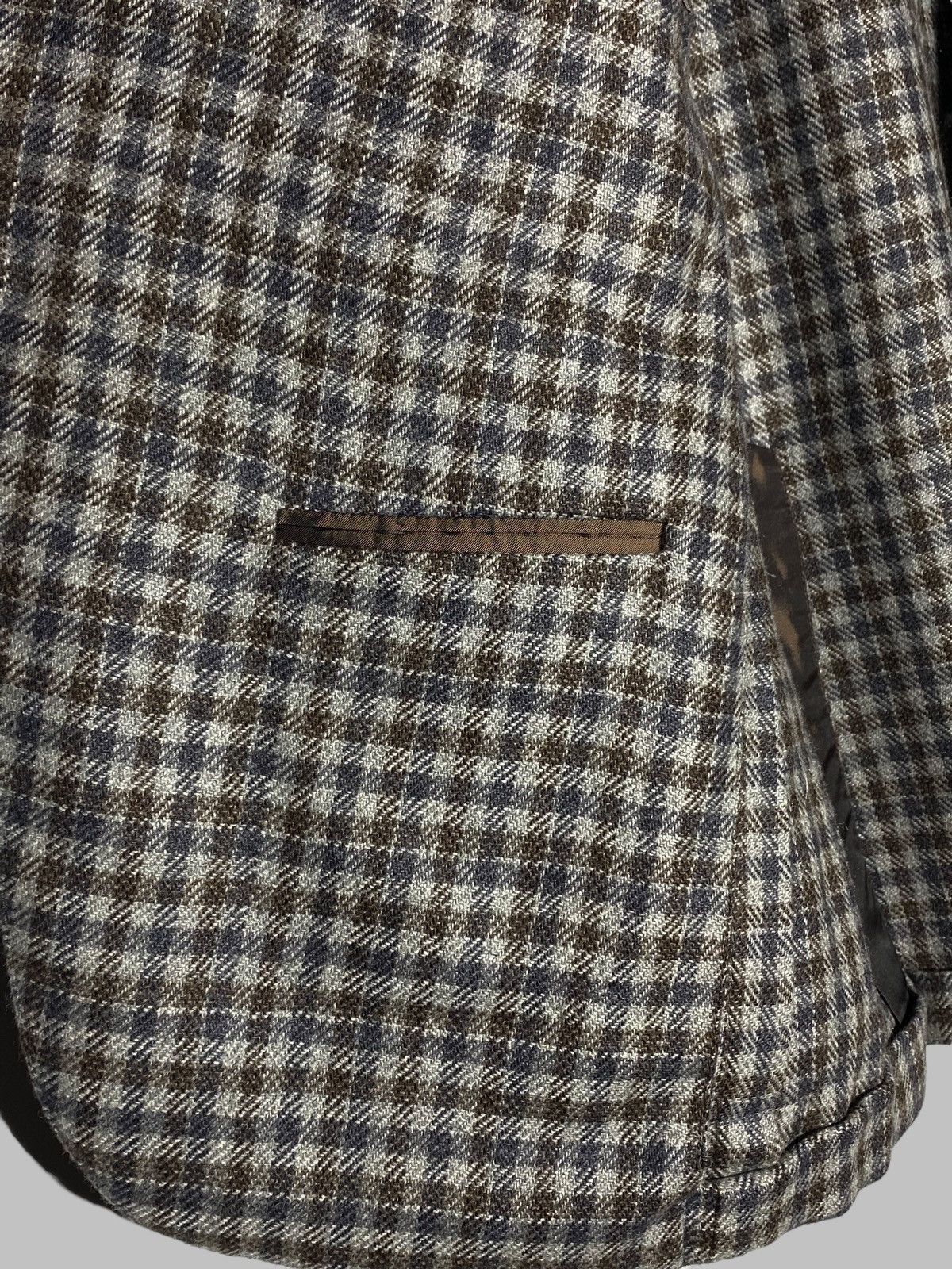 Ermenegildo Zegna Ermenegildo Zegna Soft-Constructed Checked Cashmere Blazer Size 48R - 18 Thumbnail