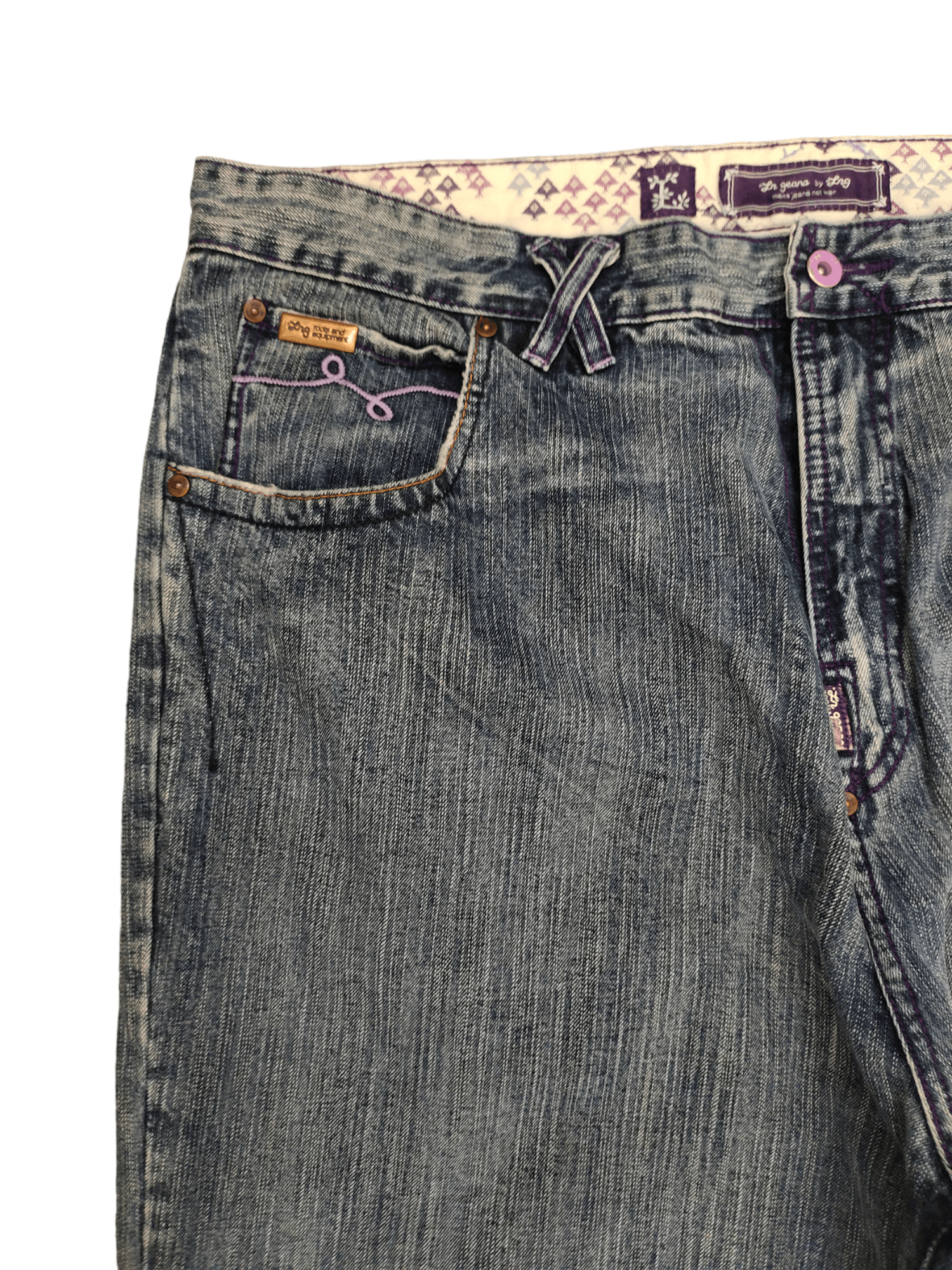 JNCO W42 Baggy Jeans LRG Embroidered Distress Denim Wide Leg Jnco Size US 42 / EU 58 - 4 Thumbnail