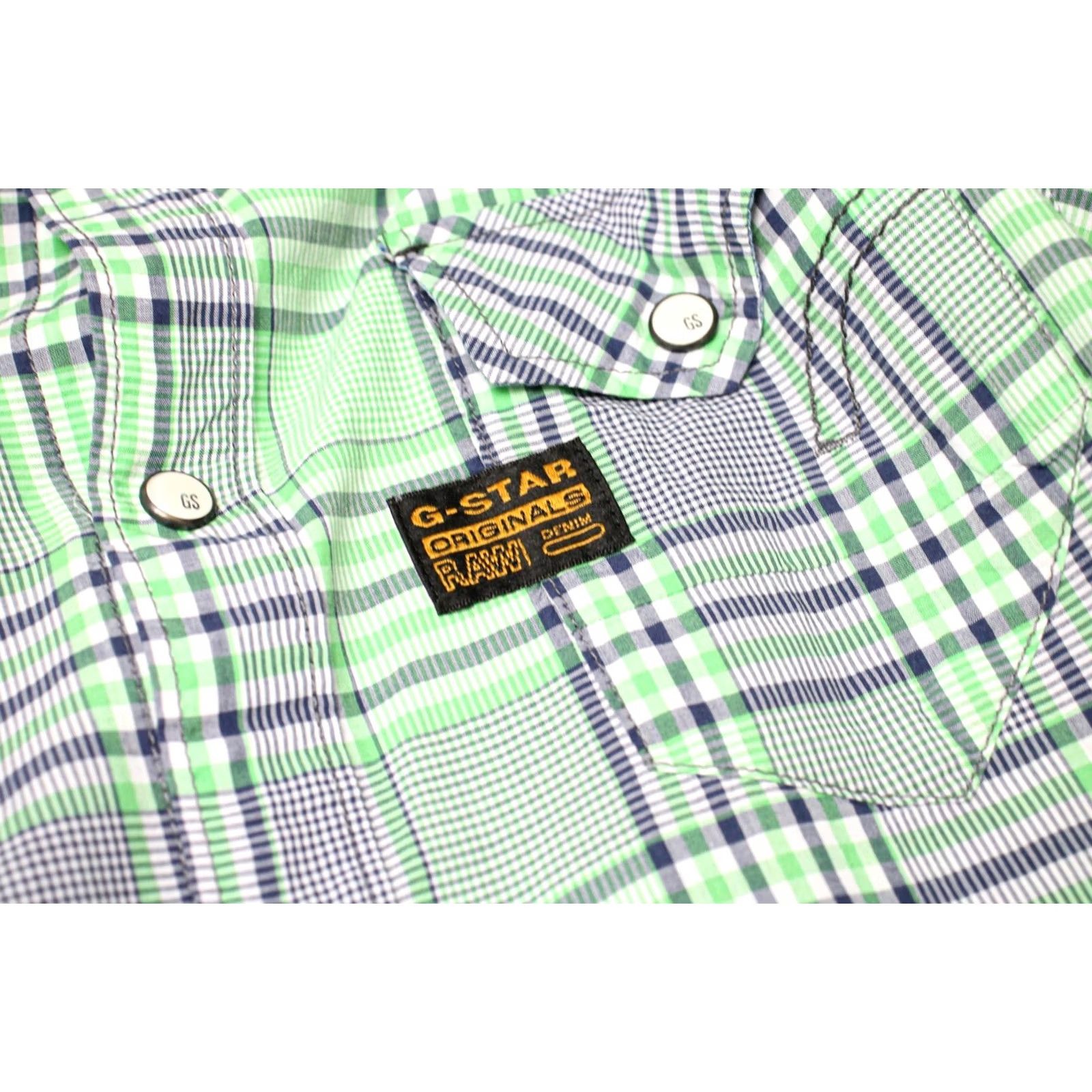 G-Star G-STAR Shirt Men's XL Green Plaid New Midnight Trunk Snaps Pockets Logo Size US XL / EU 56 / 4 - 7 Thumbnail