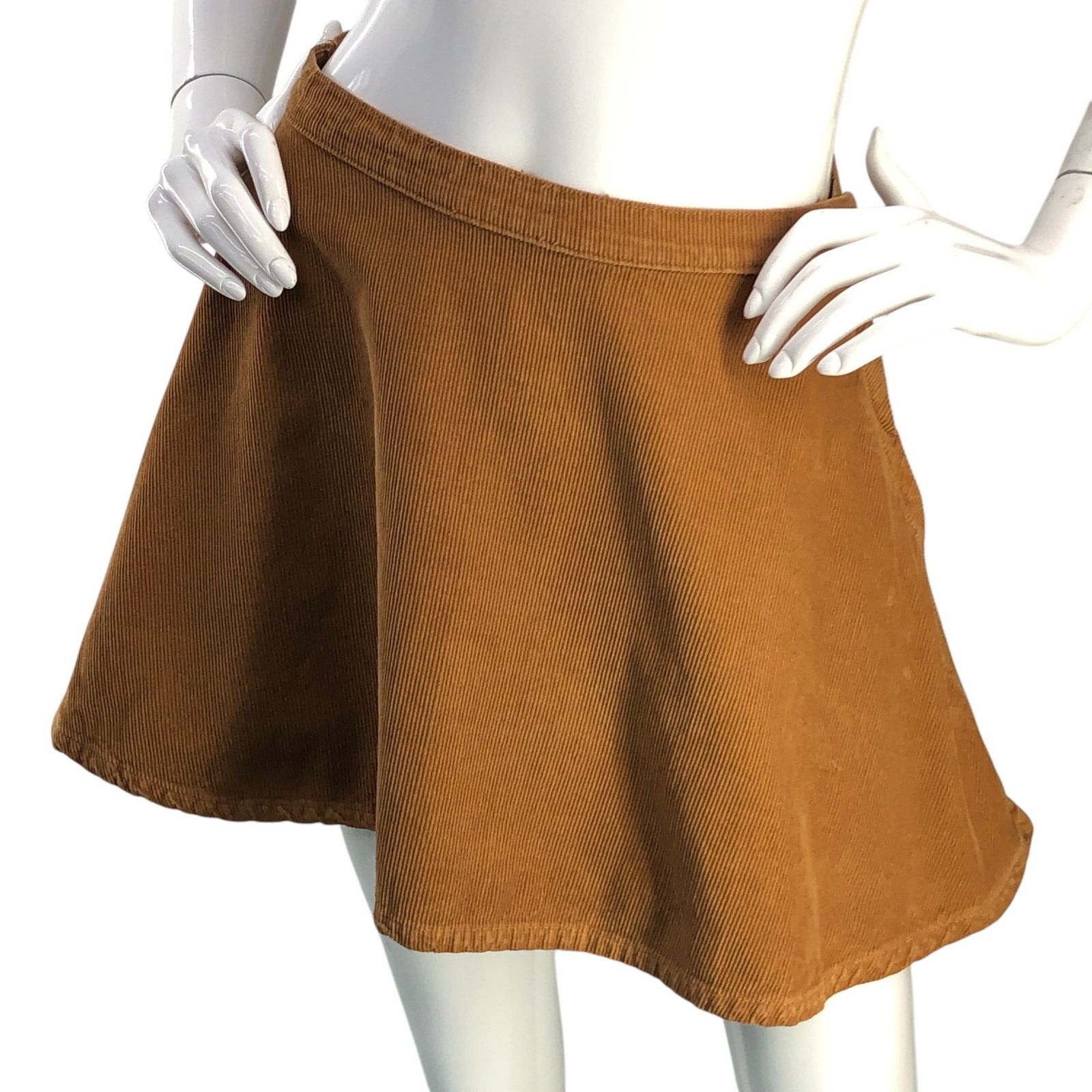 American Apparel American Apparel Size S Skirt Corduroy Skater Circle Brown Size 26" / US 2 / IT 38 - 2 Thumbnail