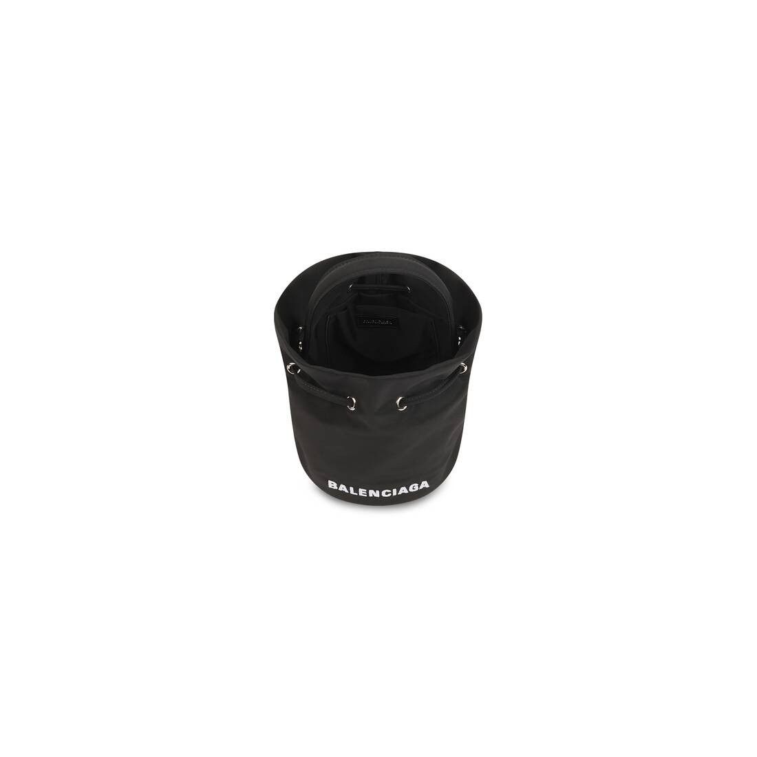 Balenciaga o1mt1gz0325 Size: OS / Wheel XS Drawstring Bucket Bag Black Size ONE SIZE - 5 Thumbnail