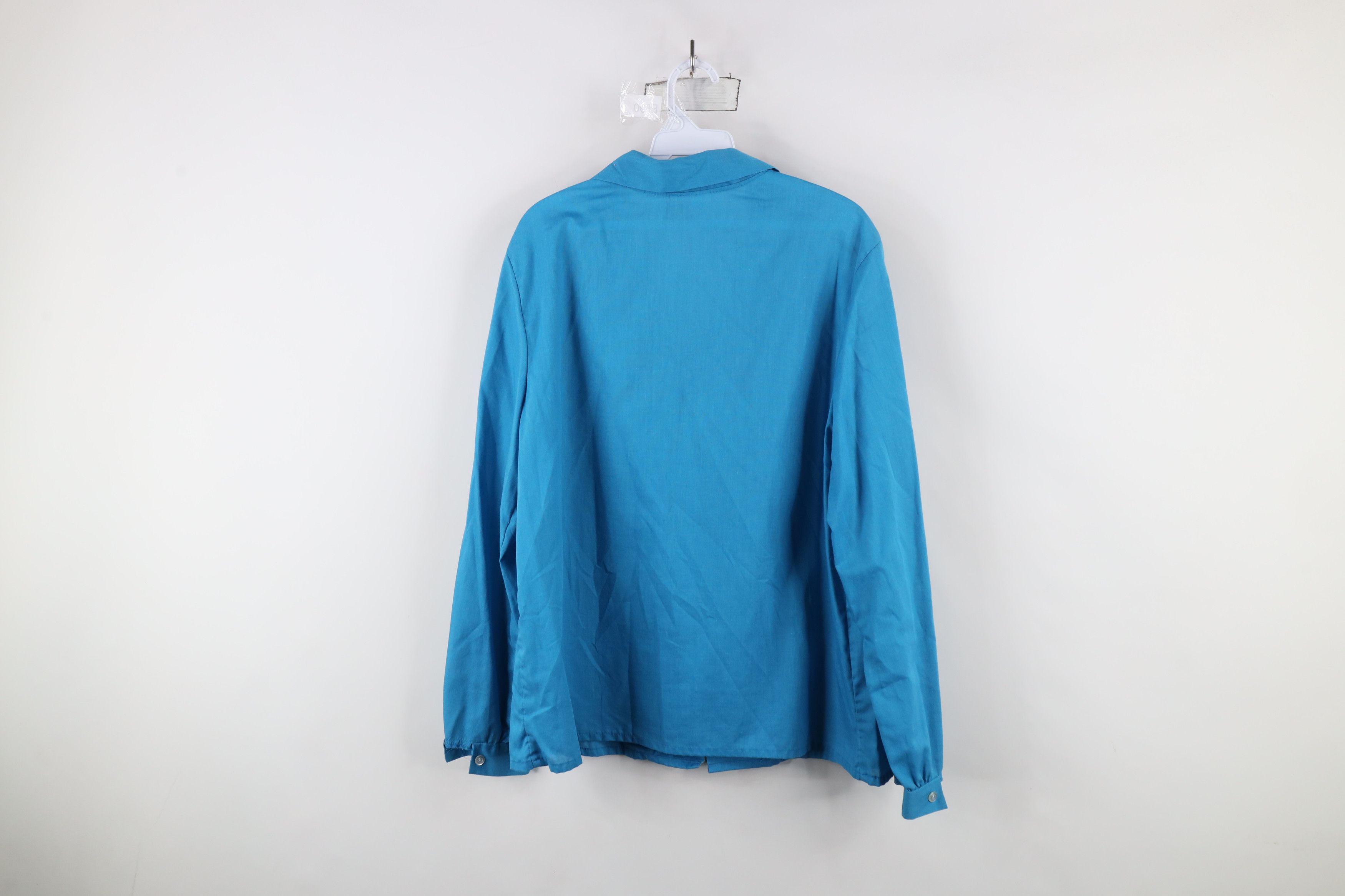 Vintage Vintage 90s Streetwear Long Sleeve Button Shirt Blue USA Size XL / US 12-14 / IT 48-50 - 9 Thumbnail