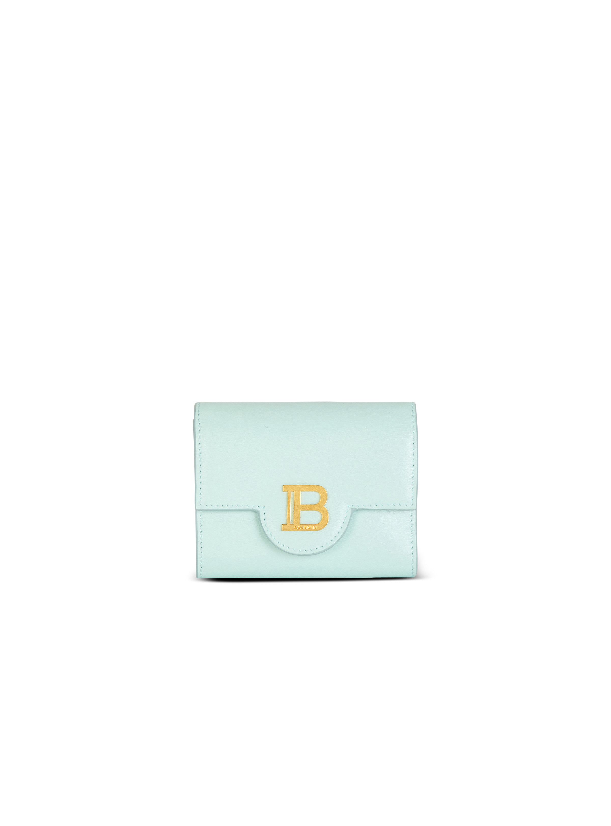 Balmain o1s1wg110825 Size: OS/B-Buzz Trifold Leather Wallet in Blue Size ONE SIZE - 1 Preview