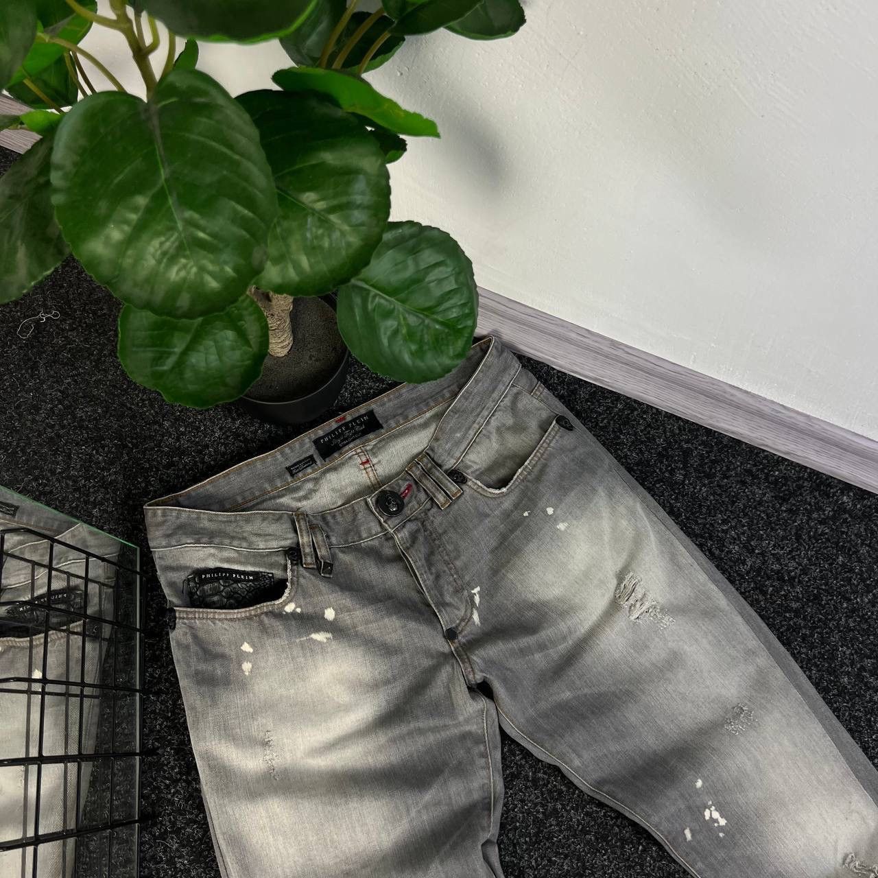 Philipp Plein Philipp Plein Distressed Denim Pants Slim Affliction Skull Size US 32 / EU 48 - 6 Thumbnail