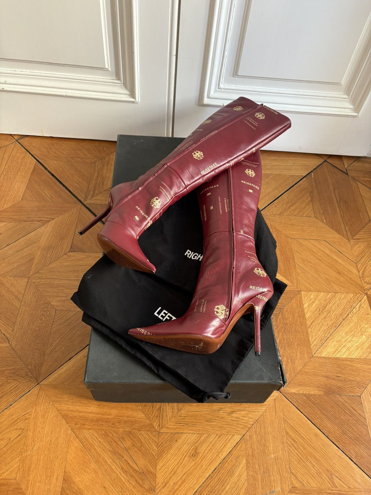 Vetements 110 Passport Leather Boots Size US 6.5 / EU 39-40 - 8 Thumbnail