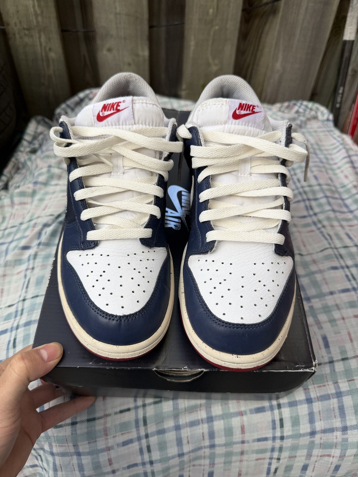 Nike Nike Dunk Low CI France Midnight Navy White Size US 9 / EU 42 - 2 Thumbnail