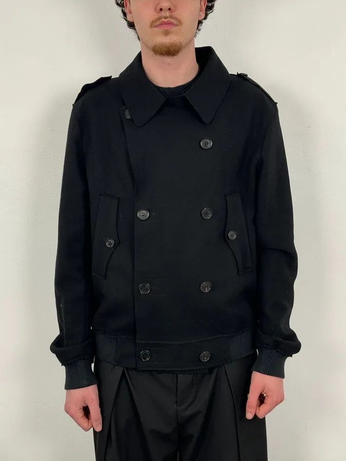 Kris Van Assche 2010s Kris Van Assche Black Wool Double-Breasted Jacket Size US L / EU 52-54 / 3 - 2 Thumbnail