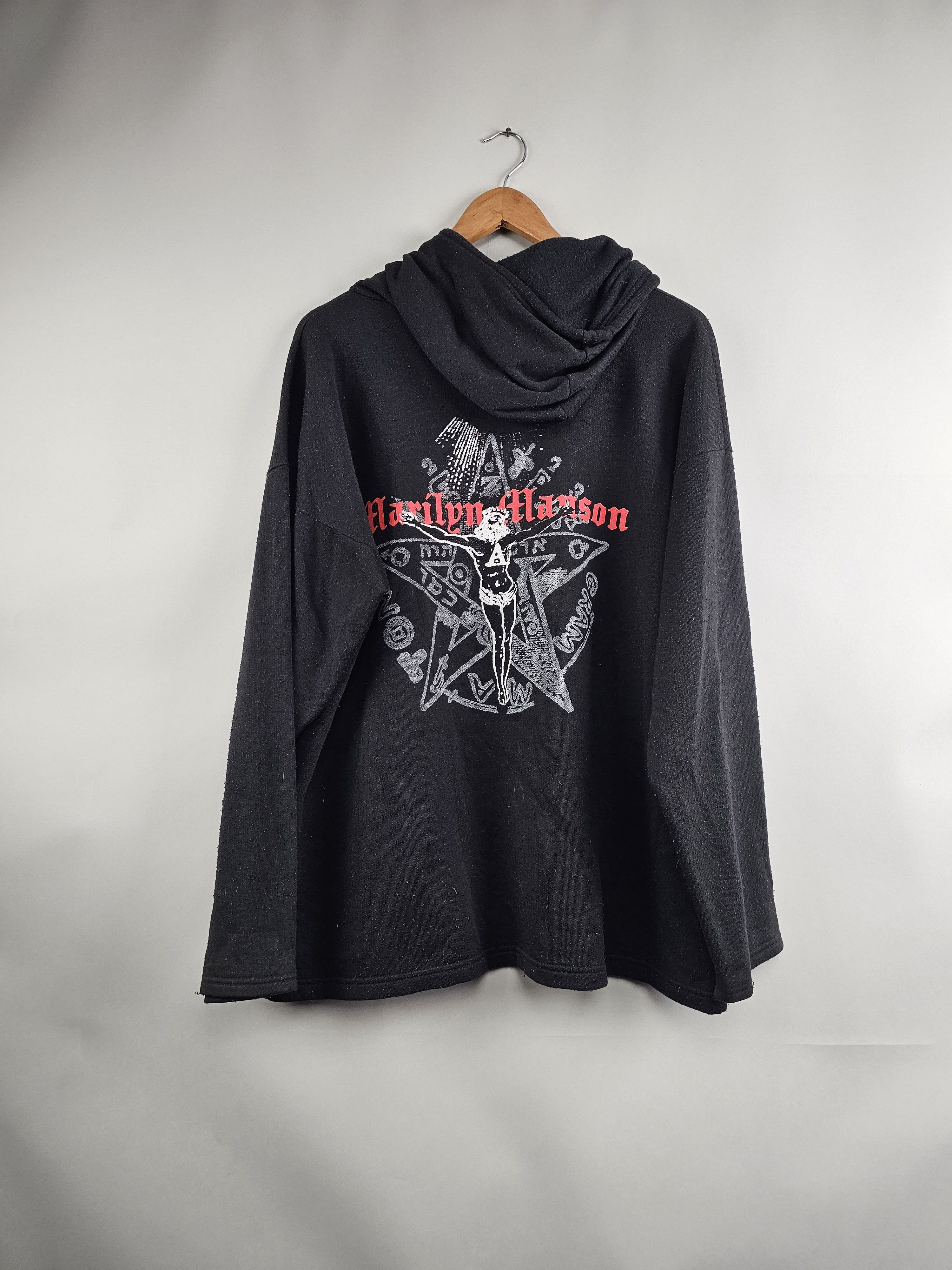 Band Tees × Marilyn Manson × Vintage 1998 Marilyn Manson Mechanical Animals 90s Hoodie XL Size US XL / EU 56 / 4 - 5 Thumbnail