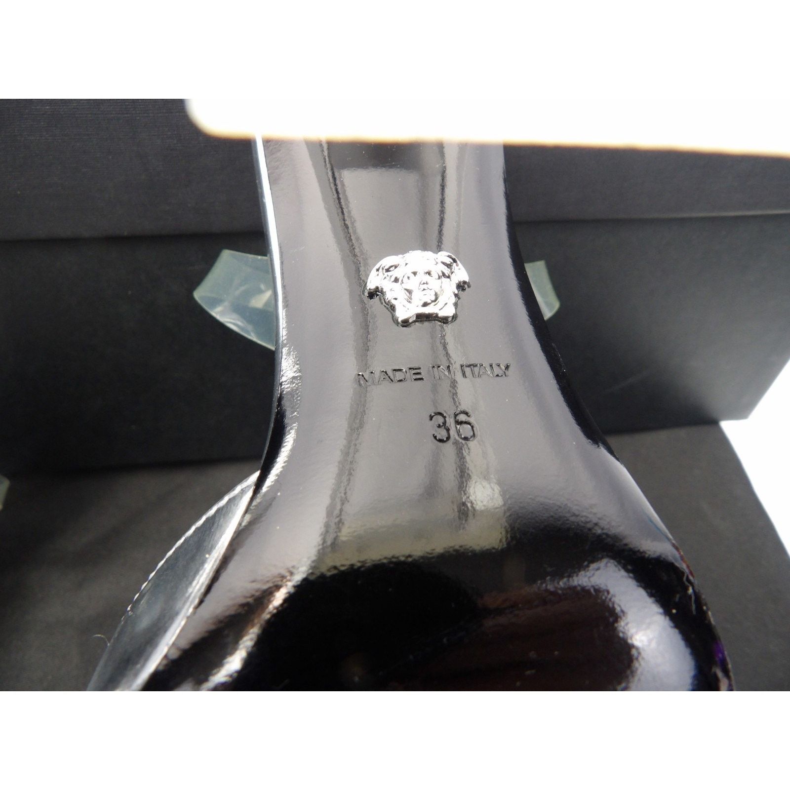 Versace VERSACE SILVER LEATHER COIN MEDUSA HEAD SANDALS PUMPS 36 ITA Size US 6 / IT 36 - 8 Thumbnail