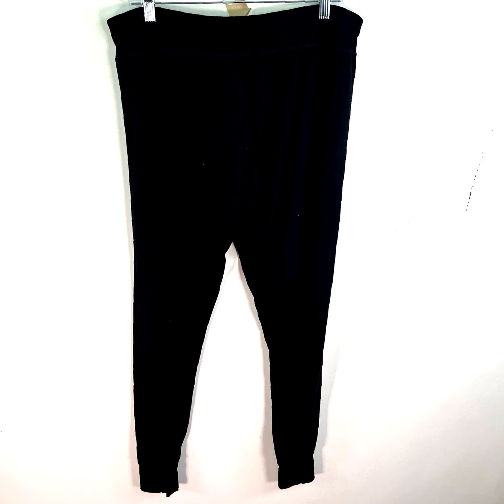 Vera Wang Vera Wang Activewear Ankle Leggings Womens Size L Black Mid Rise Tapered Pants Comfort Travel Workwear Size 36" / US 14 / IT 50 - 6 Thumbnail