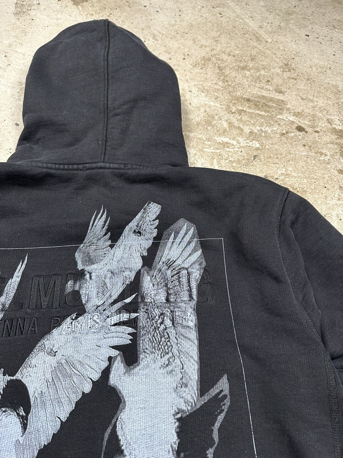 Helmut Lang Helmut Lang Black Embroidery Eagle Hoodie Sweatshirt Size US L / EU 52-54 / 3 - 12 Thumbnail