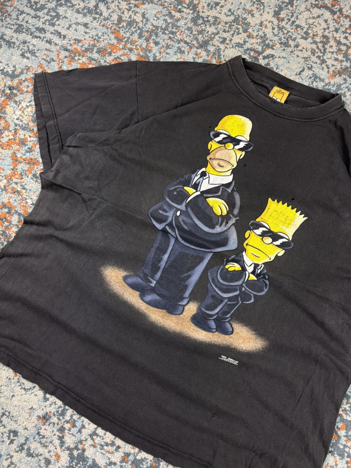Vintage Vintage 90s The Simpsons agents graphic tee distressed faded Size US XL / EU 56 / 4 - 4 Thumbnail