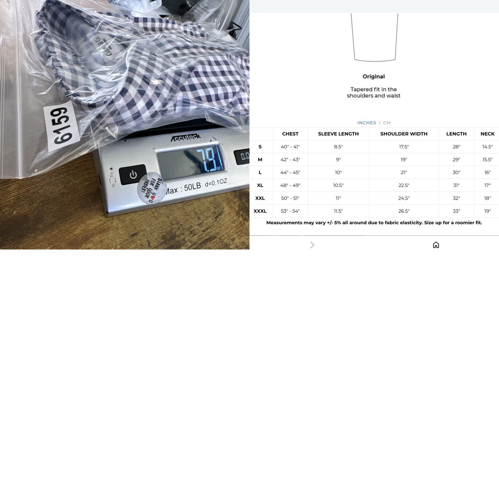 CO Collars & Co Dress Collar Polo Shirt S Navy Gingham Stretch Golf Button Down Short Sleeve Men Regular 100% Polyester Blue Size 36R - 8 Thumbnail