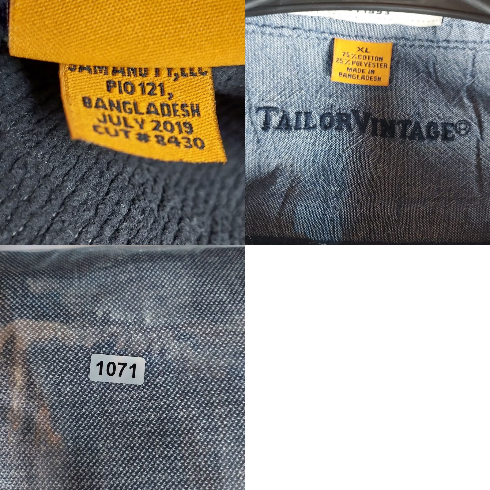 Vintage Tailor Vintage Shirt Jacket Shacket XL Mens Gray Blue Fleece Lined Cotton Casual Winter Fall Size US XL / EU 56 / 4 - 8 Thumbnail
