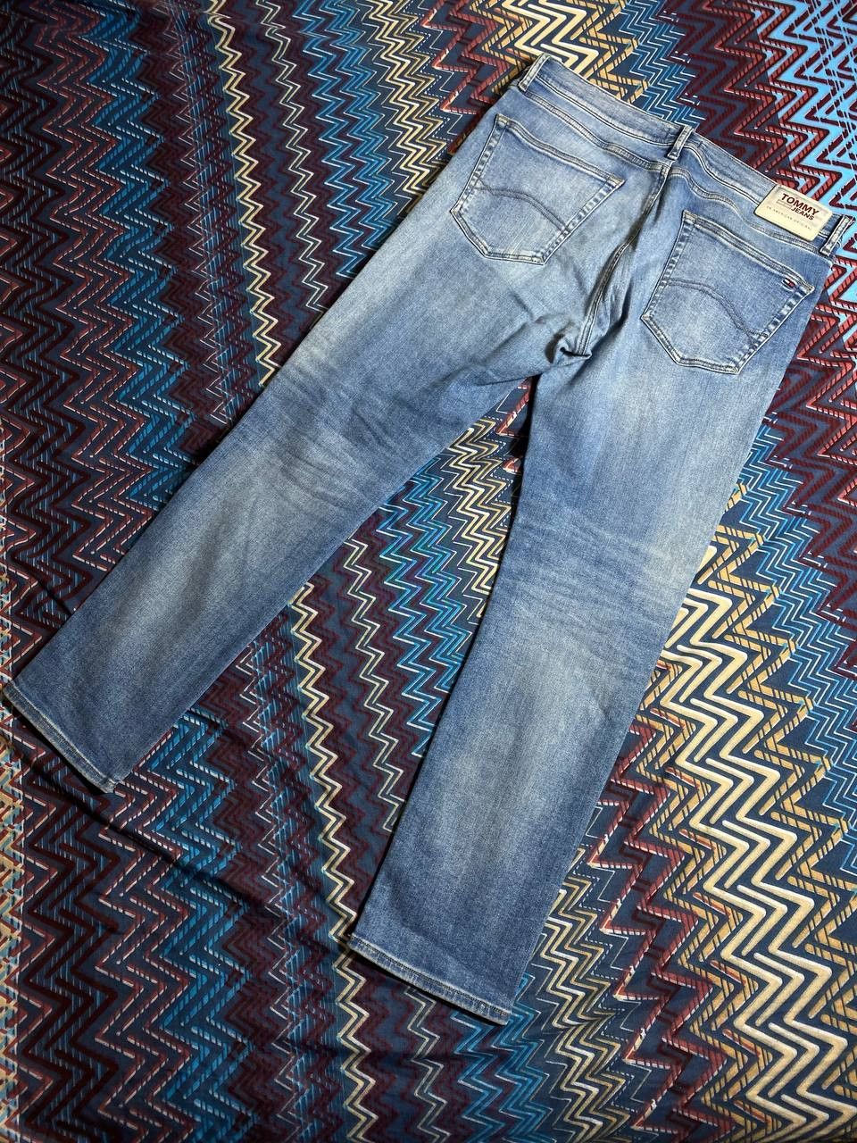 Tommy Hilfiger × Vintage Vintage Flared Wash Denim Distressed Pants Japan Y2k Size US 33 - 8 Thumbnail