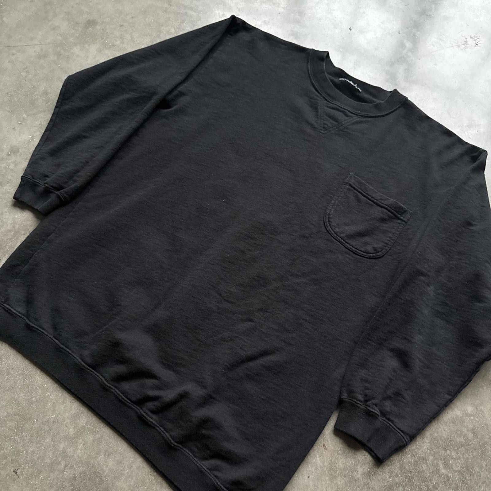 Other Black Y2k Crewneck Sweatshirt With Front Pocket Size US L / EU 52-54 / 3 - 3 Thumbnail