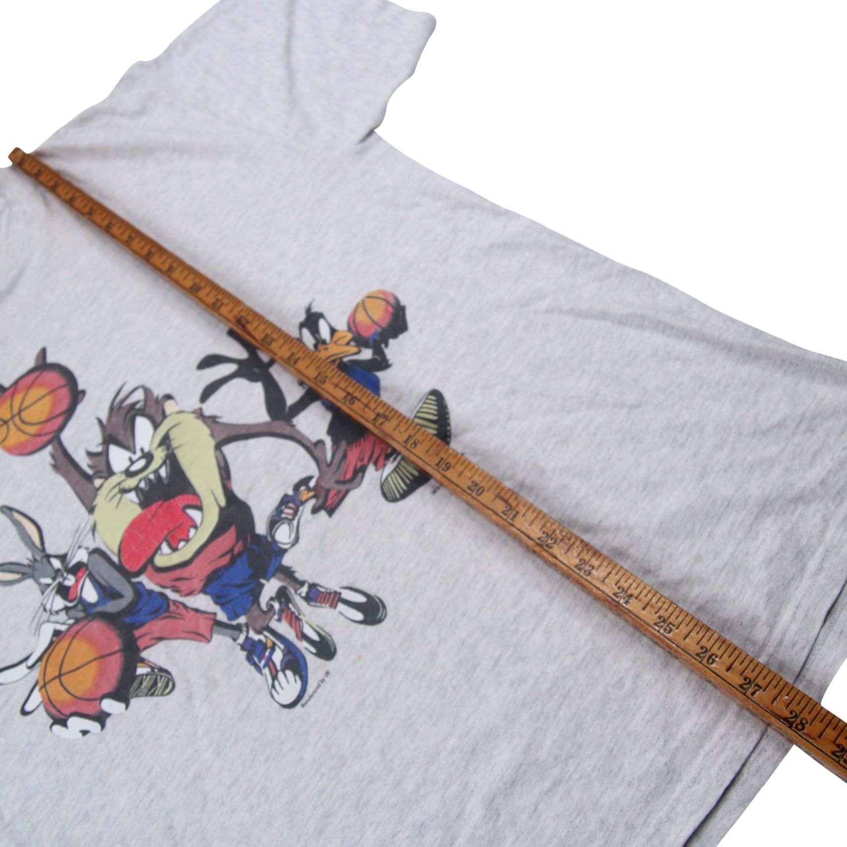 Vintage VINTAGE Looney Tunes Basketball T-Shirt Mens XL Gray 1995 Front/Back Graphic Shirt Size US XL / EU 56 / 4 - 7 Thumbnail