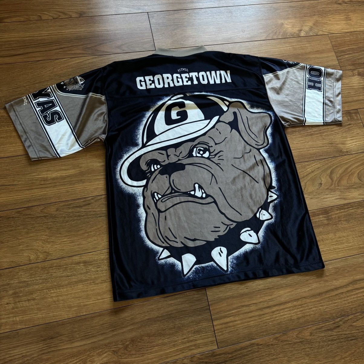 Nutmeg Vintage 90s Georgetown Hoyas nutmeg jersey Size US L / EU 52-54 / 3 - 4 Thumbnail