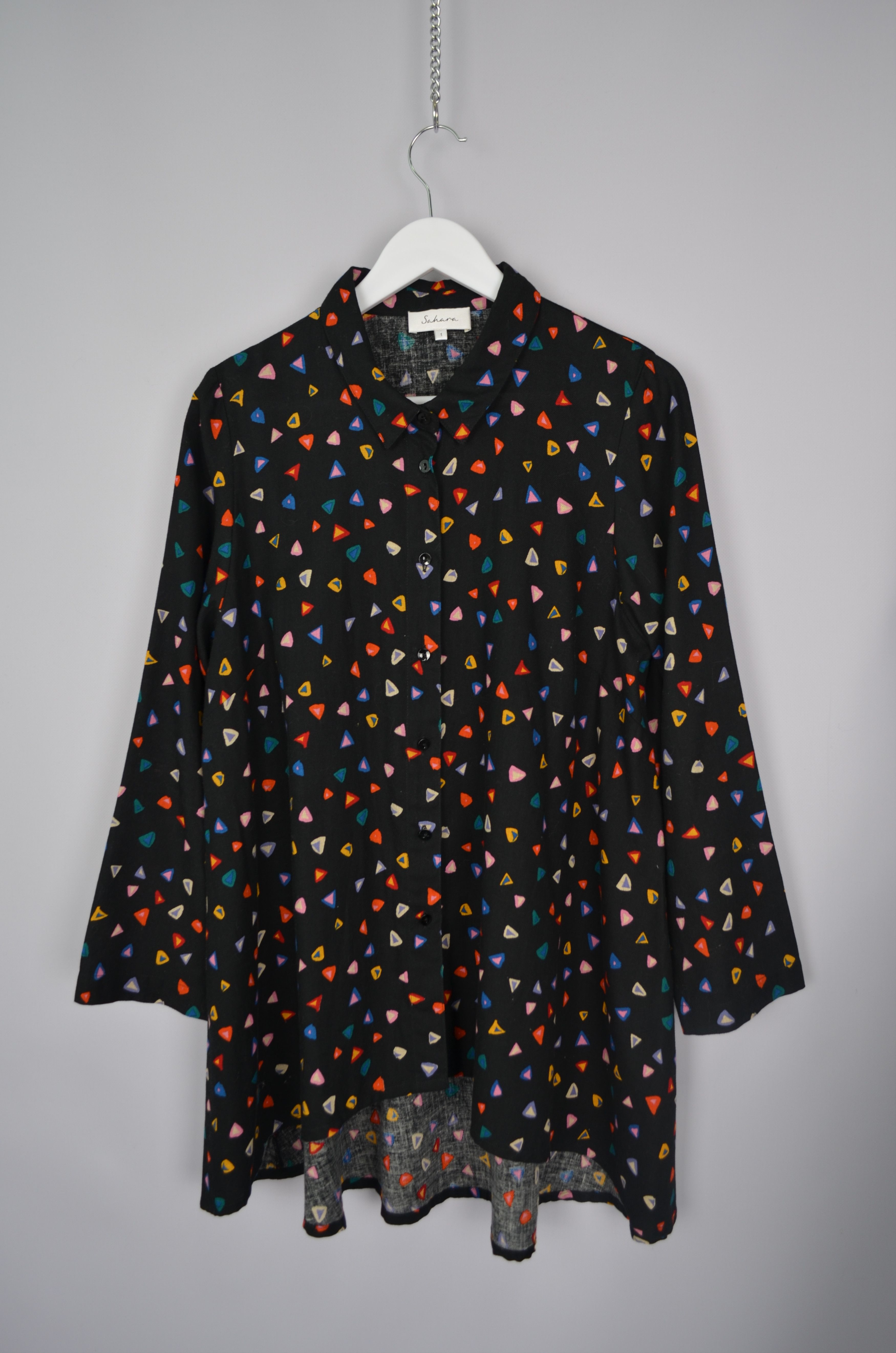 Designer × Sahara Club Sahara Abstract Print Tunic Shirt Size 1/XS Oversize Size XS / US 0-2 / IT 36-38 - 9 Thumbnail