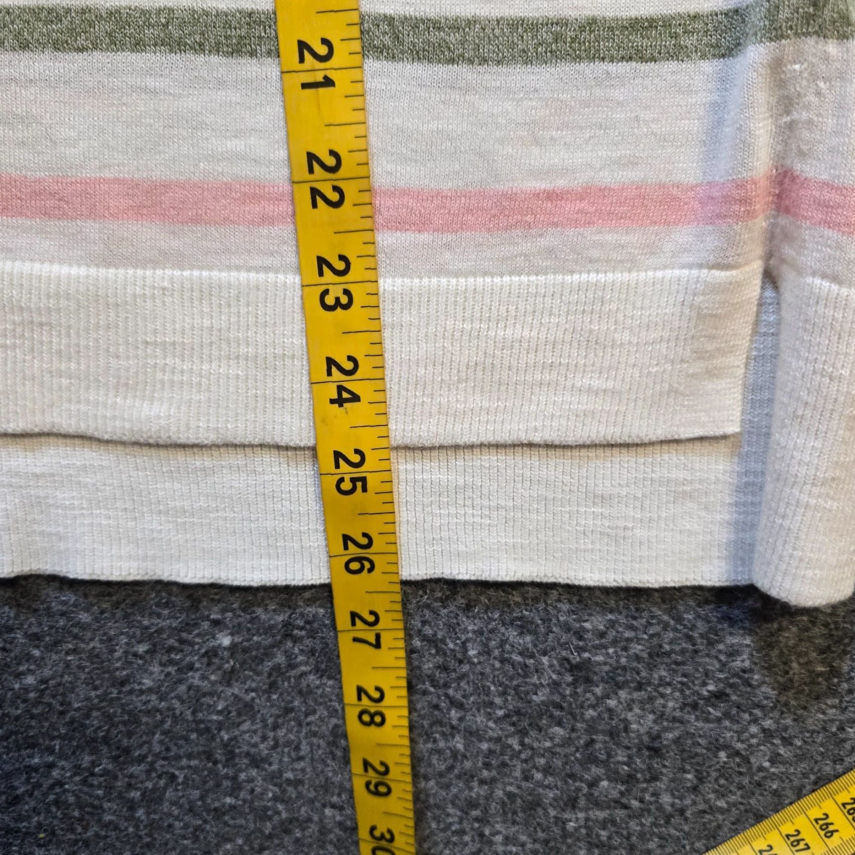 Talbots Talbots Sweater Women Size S White Pink Stripe Rainbow Casual Capsule Career Size S / US 4 / IT 40 - 6 Thumbnail