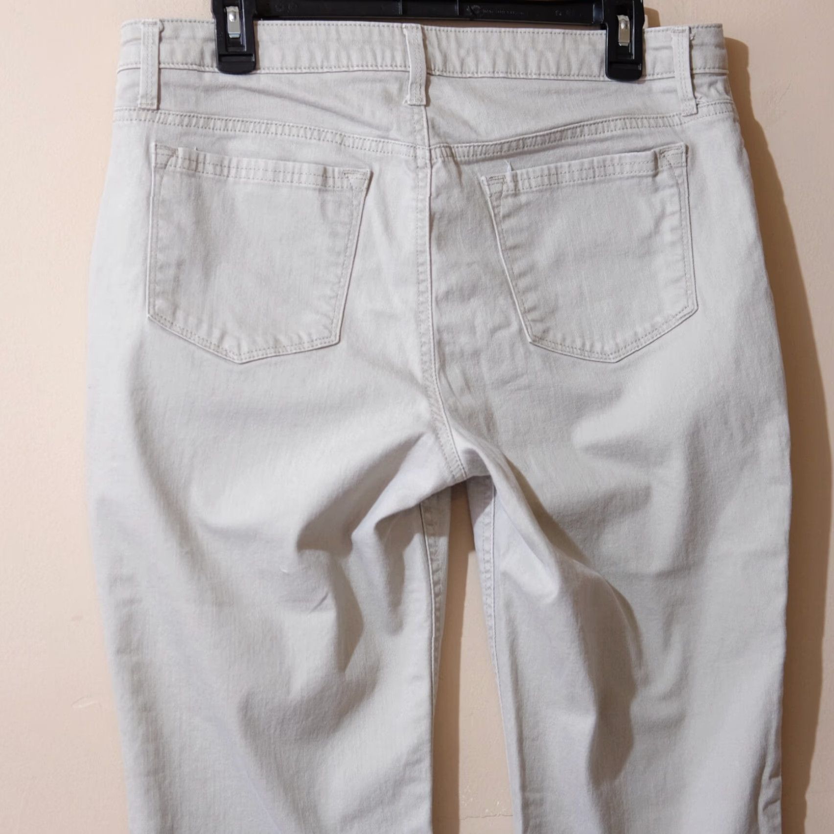 Vintage Riders by Lee Mid-Rise Capri Jeans Denim Beige Stretch Women's 12M #H14-7 (Regular) Jeans Capris Women Beige Stretch Size 34" / US 12 / IT 48 - 6 Thumbnail