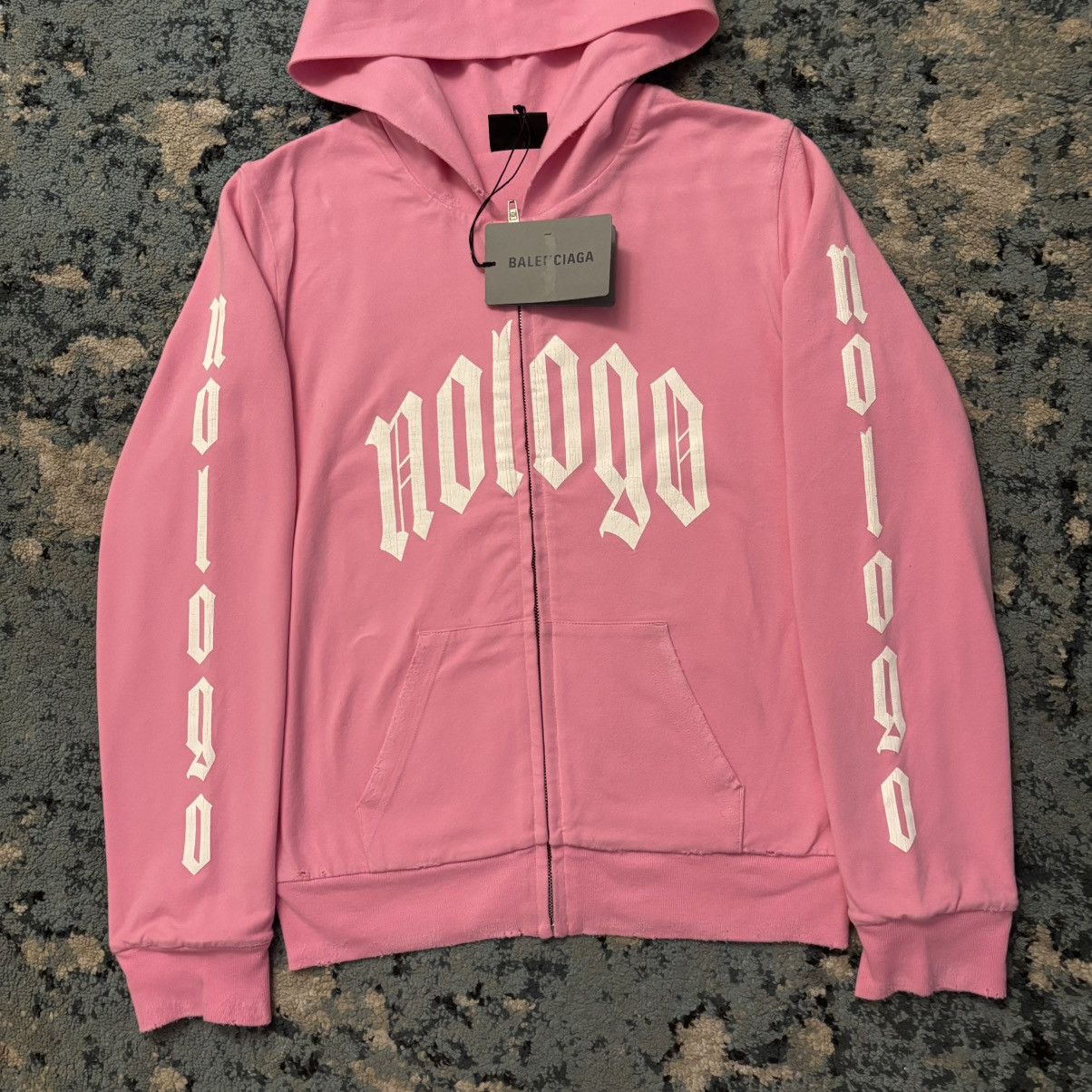 Balenciaga Balenciaga No Logo Pink Distressed Hoodie Size XS Brand New Size US XS / EU 42 / 0 - 3 Thumbnail