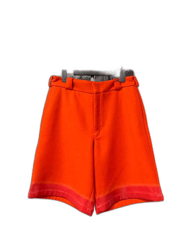 Prada Wool Patch Triangle Logo Shorts-2506