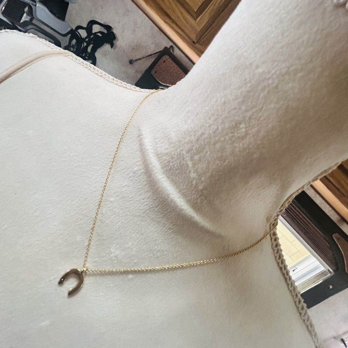 Vintage Vintage lucky horseshoe pendant on chain necklace Size ONE SIZE - 1 Thumbnail