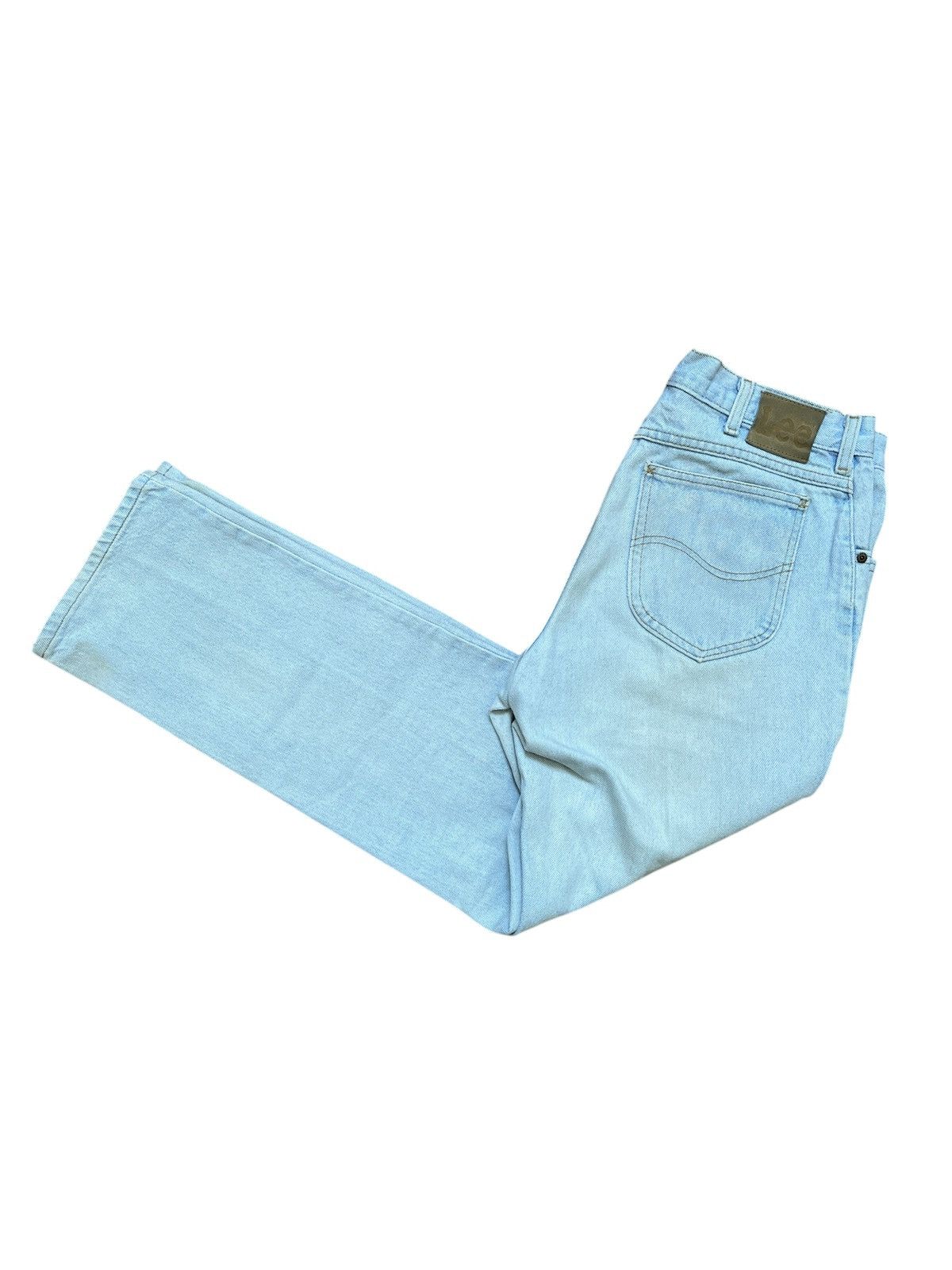 Lee Vintage 90s Straight Leg Blue Light Wash Faded Lee Denim Size US 31 - 1 Thumbnail
