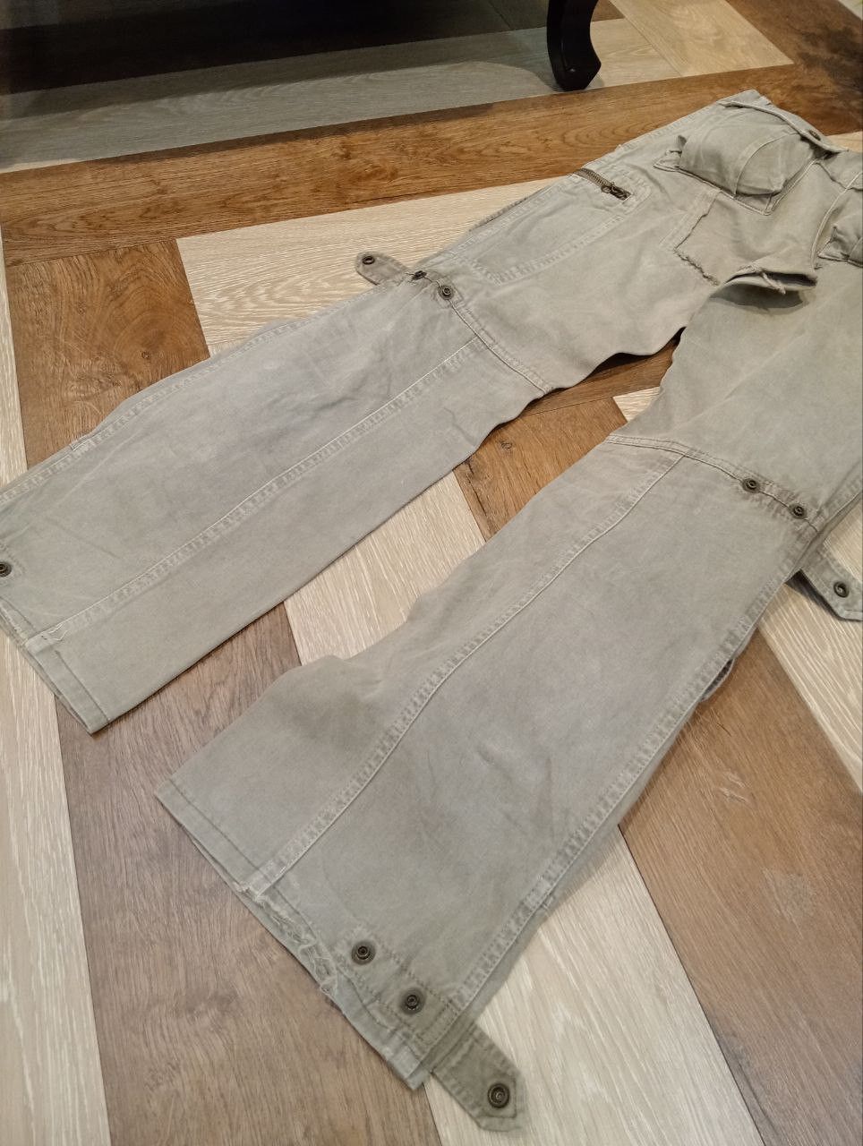 Japanese Brand HALB JAPAN MULTI-POCKET FLARED BANDAGE PANTS Size US 30 / EU 46 - 13 Thumbnail