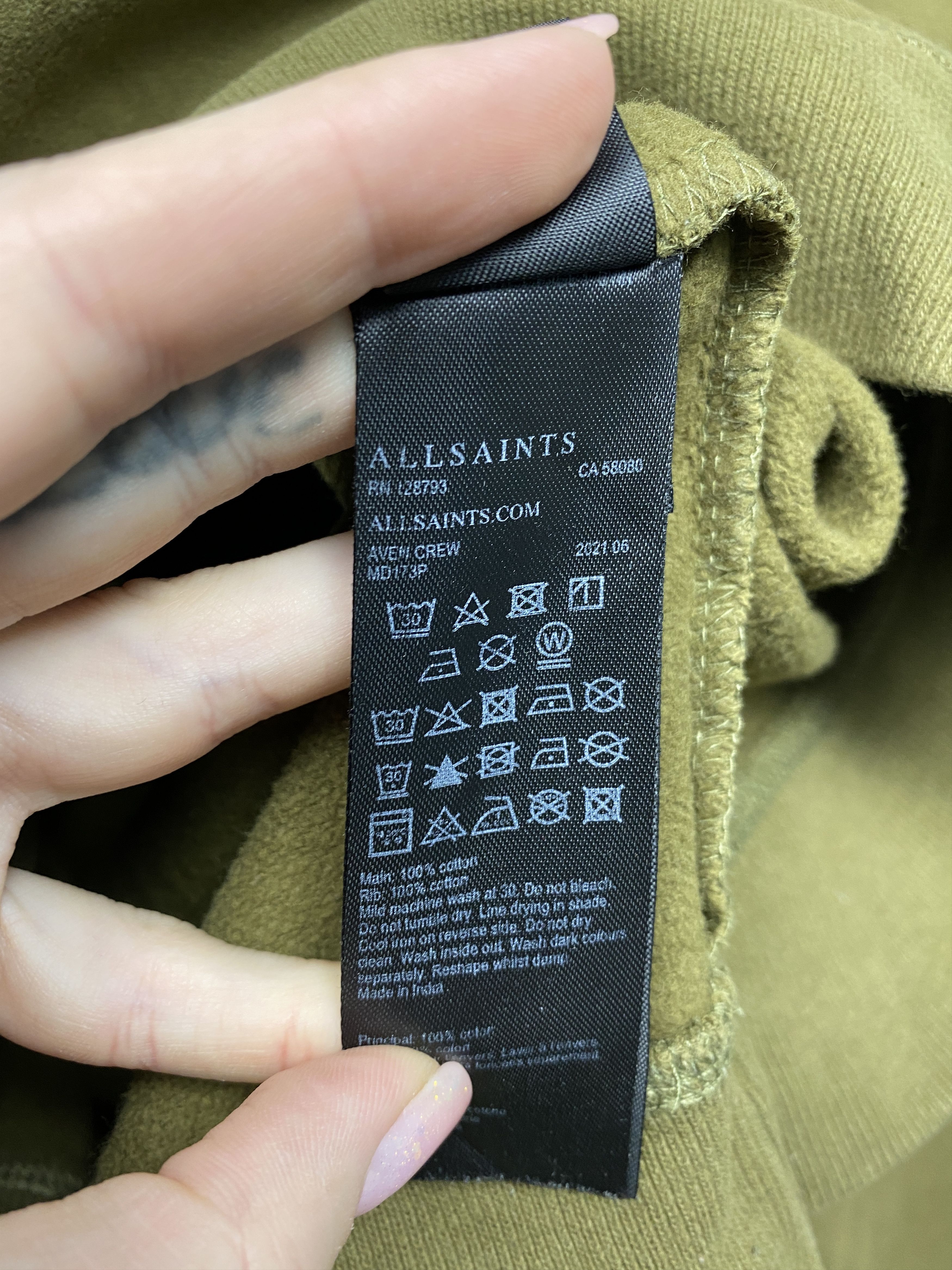 Allsaints × Vintage Allsaints Vintage Mens Aven Crew Neck Sweatshirt Size US S / EU 44-46 / 1 - 5 Thumbnail