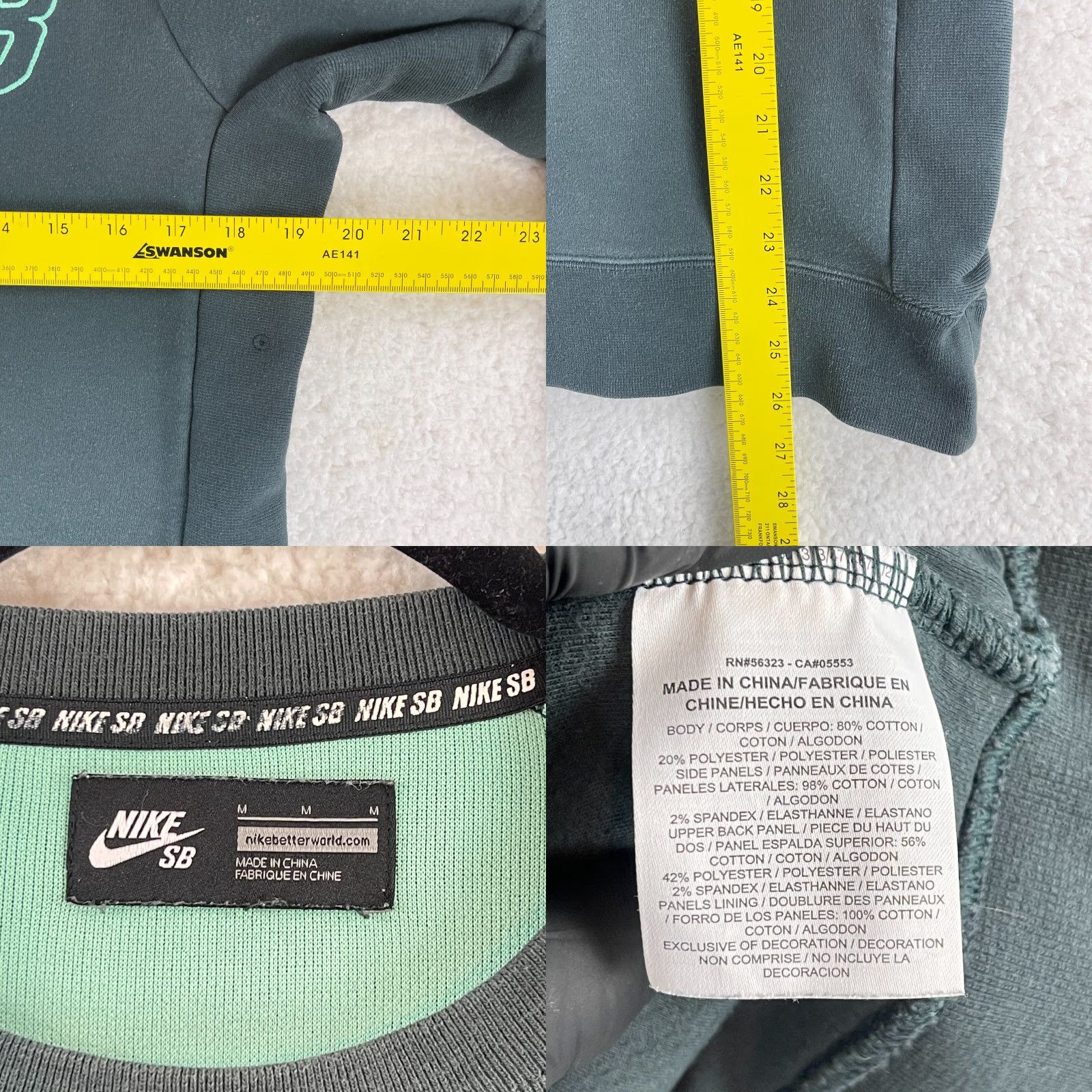 Nike Nike SB Sweater Mens Medium Green Crew Neck Long Sleeve Knit Pullover Casual Size US M / EU 48-50 / 2 - 8 Thumbnail