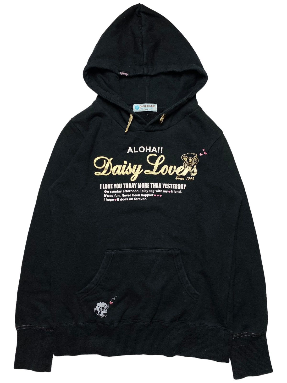Japanese Brand 2000s Daisy Lovers - Poem Hoodie Size L / US 10 / IT 46 - 1 Thumbnail
