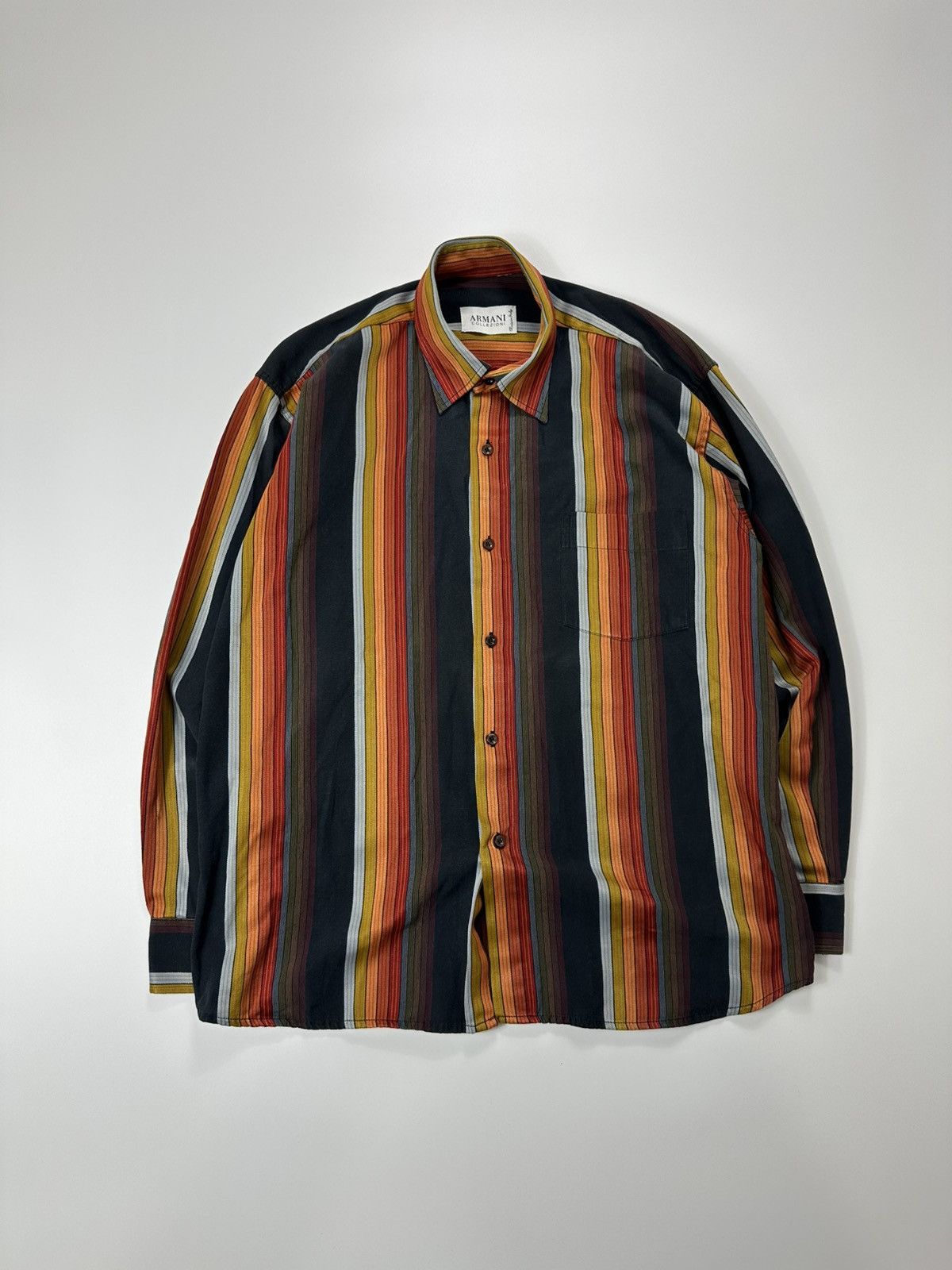 Armani Collezioni Armani Collezioni Stripped Luxury T-shirt Made In Italy Size US L / EU 52-54 / 3 - 1 Thumbnail