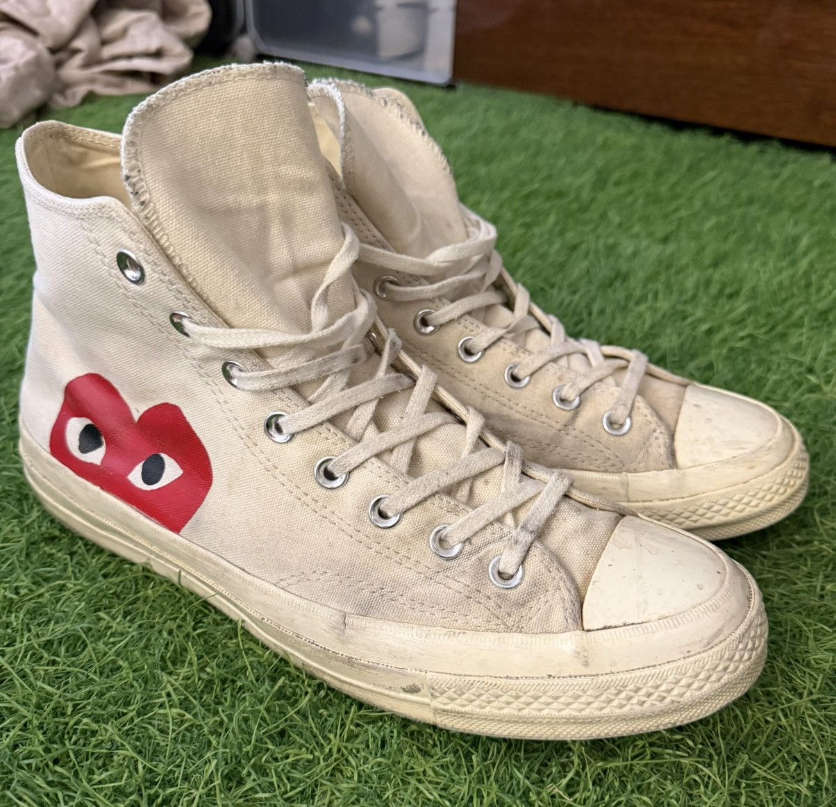 Comme des Garcons PLAY × Converse Comme des Garçons PLAY x Converse High Sneakers Size US 10 / EU 43 - 2 Thumbnail