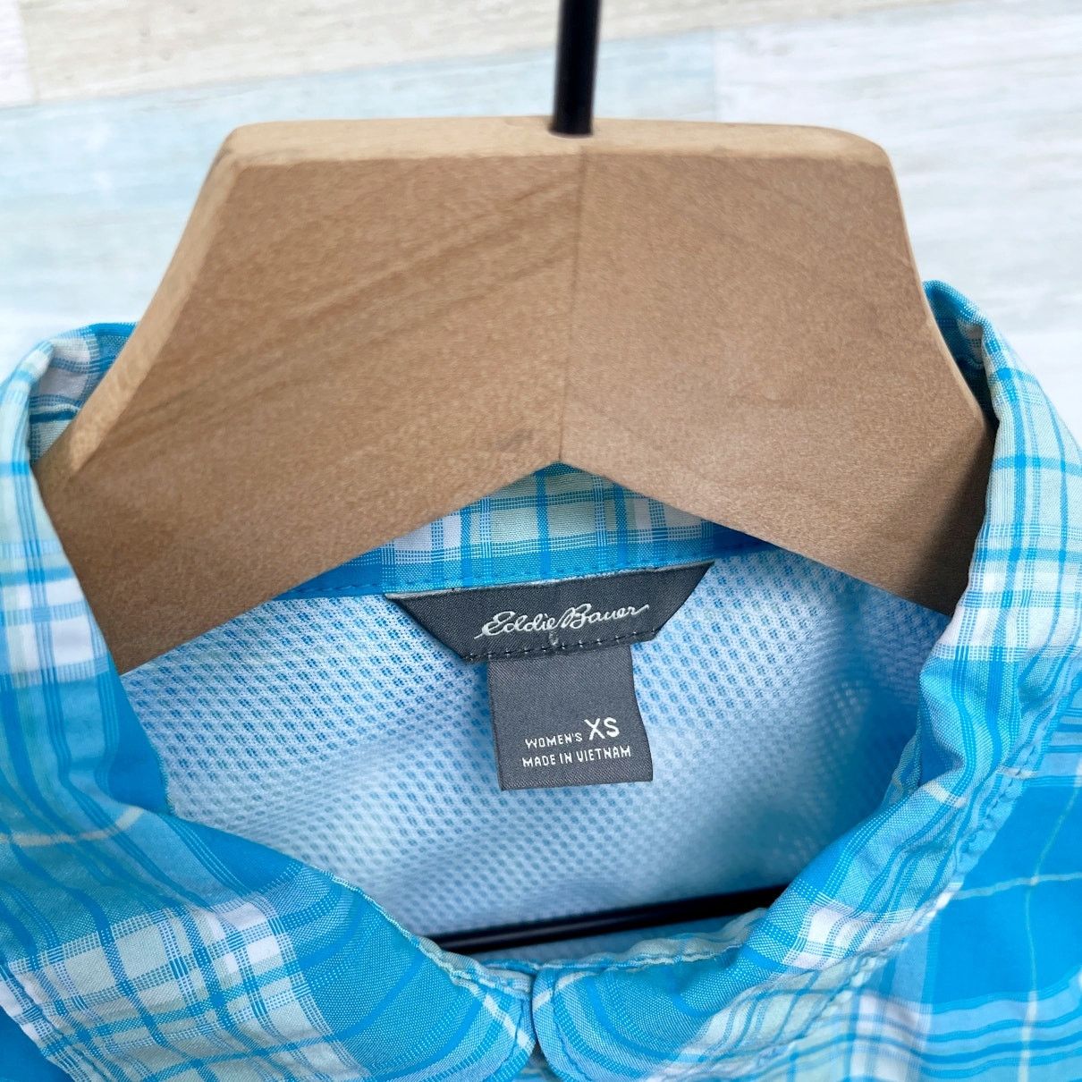 Eddie Bauer Eddie Bauer Nylon Hiking Shirt Blue Plaid Womens XS Size XS / US 0-2 / IT 36-38 - 5 Thumbnail