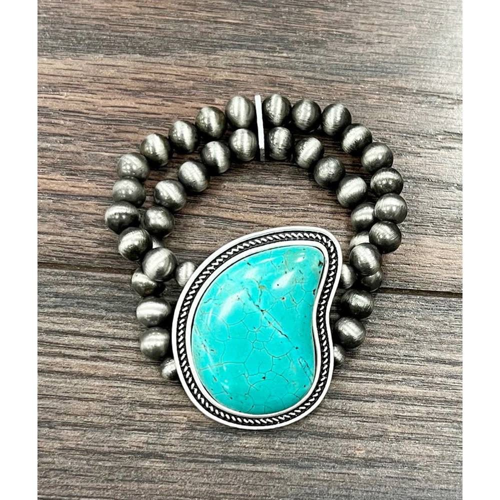 Other Handmade Turquoise Stretch Beaded Bracelet for Fashion Lover Size ONE SIZE - 8 Thumbnail