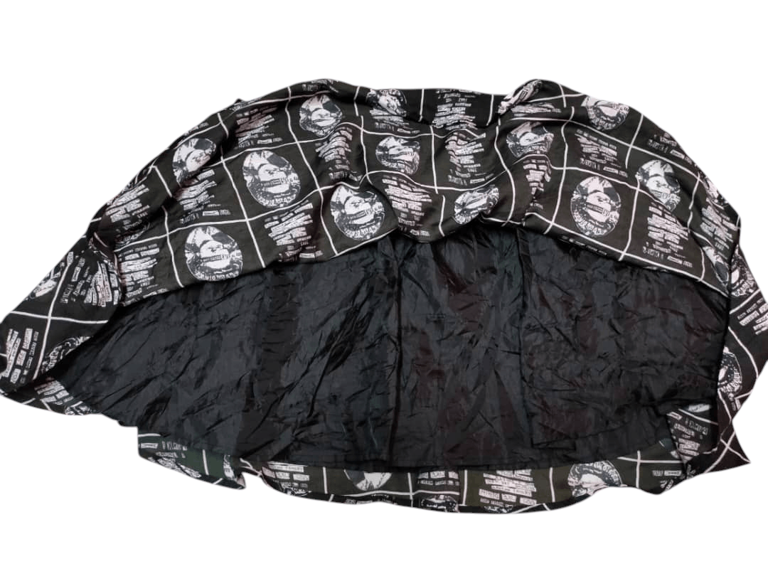 Japanese Brand Rare💥 Juetie Full Print Queen Elizabeth ll Mini Skirt Size 30" / US 8 / IT 44 - 3 Thumbnail