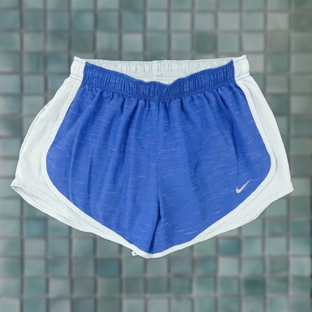 Nike Nike Shorts Womens Medium Blue White Lined Elastic Waist Running Dri-Fit Size 26" / US 2 / IT 38 - 1 Thumbnail