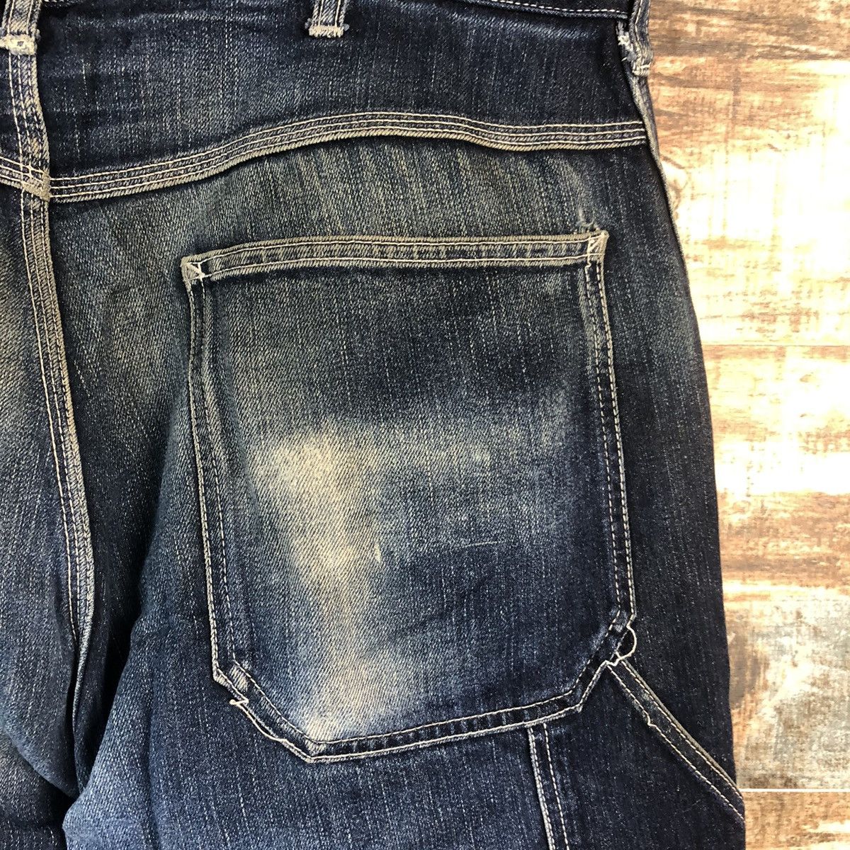 Japanese Brand DL GU Blue faded Denim jeans vintage Pants #C009 Size US 35 - 16 Thumbnail