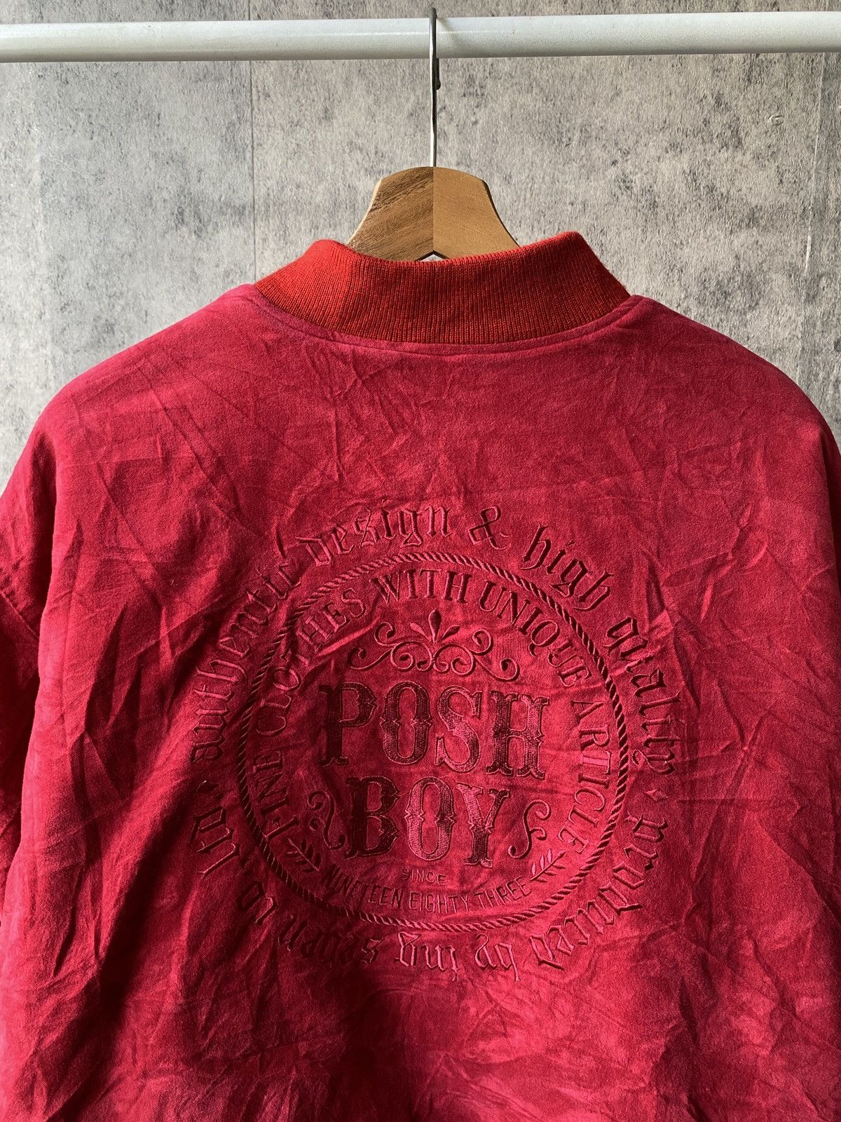 Japanese Brand F/W 1990 Posh Boy Reversible Wool Bomber Jacket Size US L / EU 52-54 / 3 - 16 Thumbnail