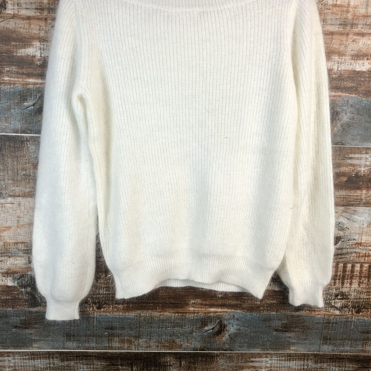 Homespun Knitwear × Japanese Brand DLL Je Chichi White mohair shaggy Knitwear #C043 Size M / US 6-8 / IT 42-44 - 13 Thumbnail