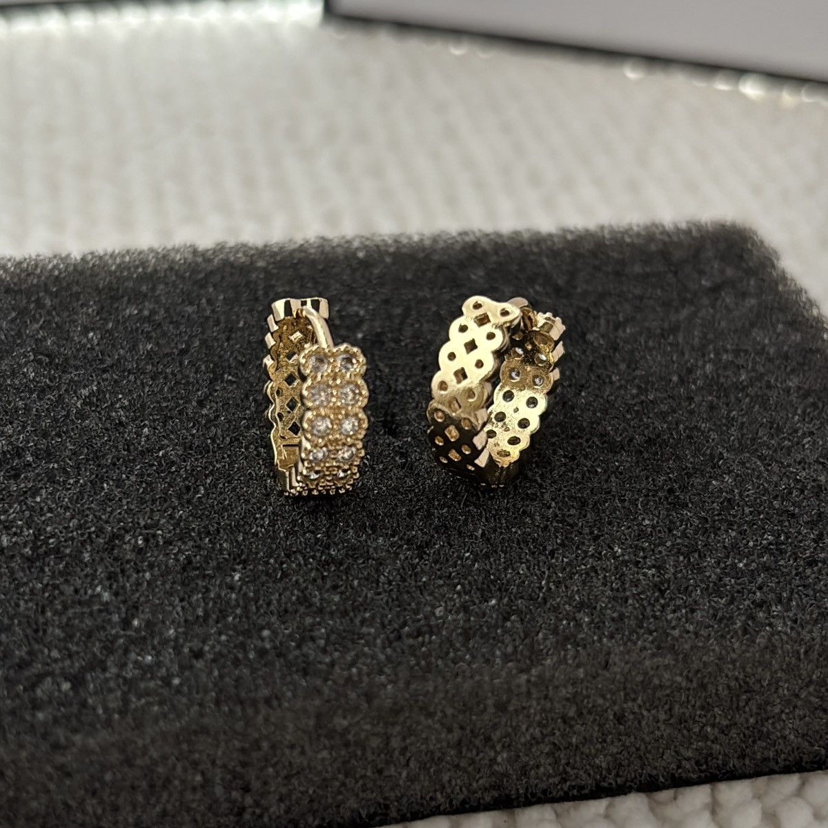 Other 15mm CZ Small Hoop Earrings for Men Women Size ONE SIZE - 5 Thumbnail