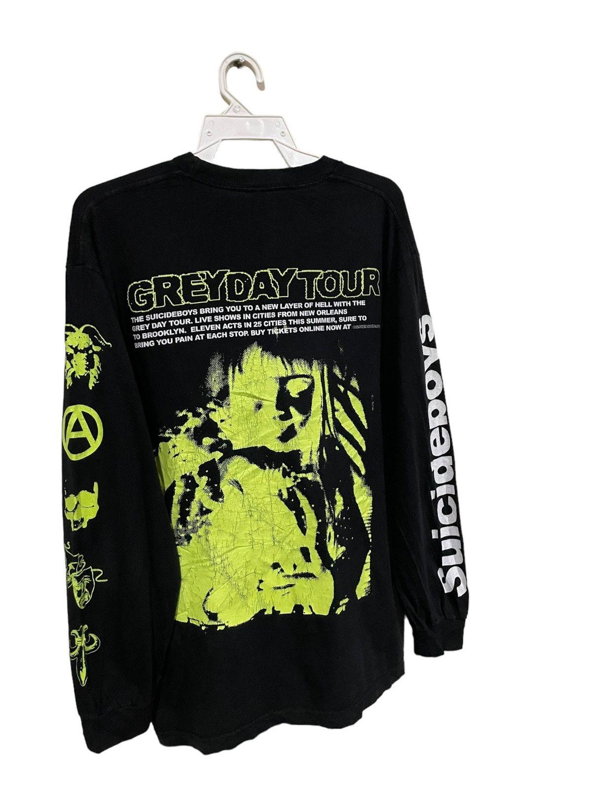Fuck The Population Vintage Suicideboys Greyday Tour G59 Records Distressed Tee Size US L / EU 52-54 / 3 - 13 Thumbnail